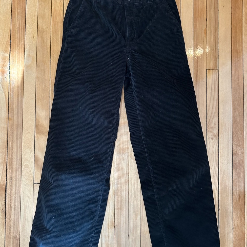 Aritzia TNA Black Corduroy Pants